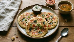Rava Uttapam Recipe (Easy South Indian Breakfast)