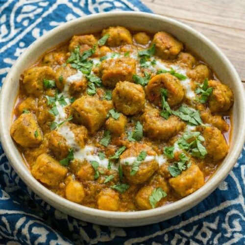 Besan Gatte Ki Sabji - Authentic Rajasthani Gram Flour Dumplings Curry