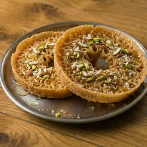 Rajasthani Ghevar Recipe - Traditional Indian Sweet Disc
