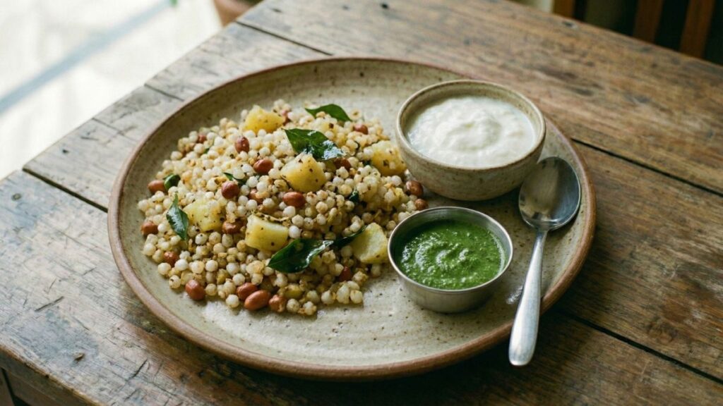 Sabudana Khichdi Recipe 1 Sabudana Khichdi Recipe - Fluffy Tapioca Pearl Vrat Breakfast